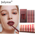 Lipstick Pink Six Pack Lipstick Pen Waterproof Matte Velvet Fog Rotary Lipliner